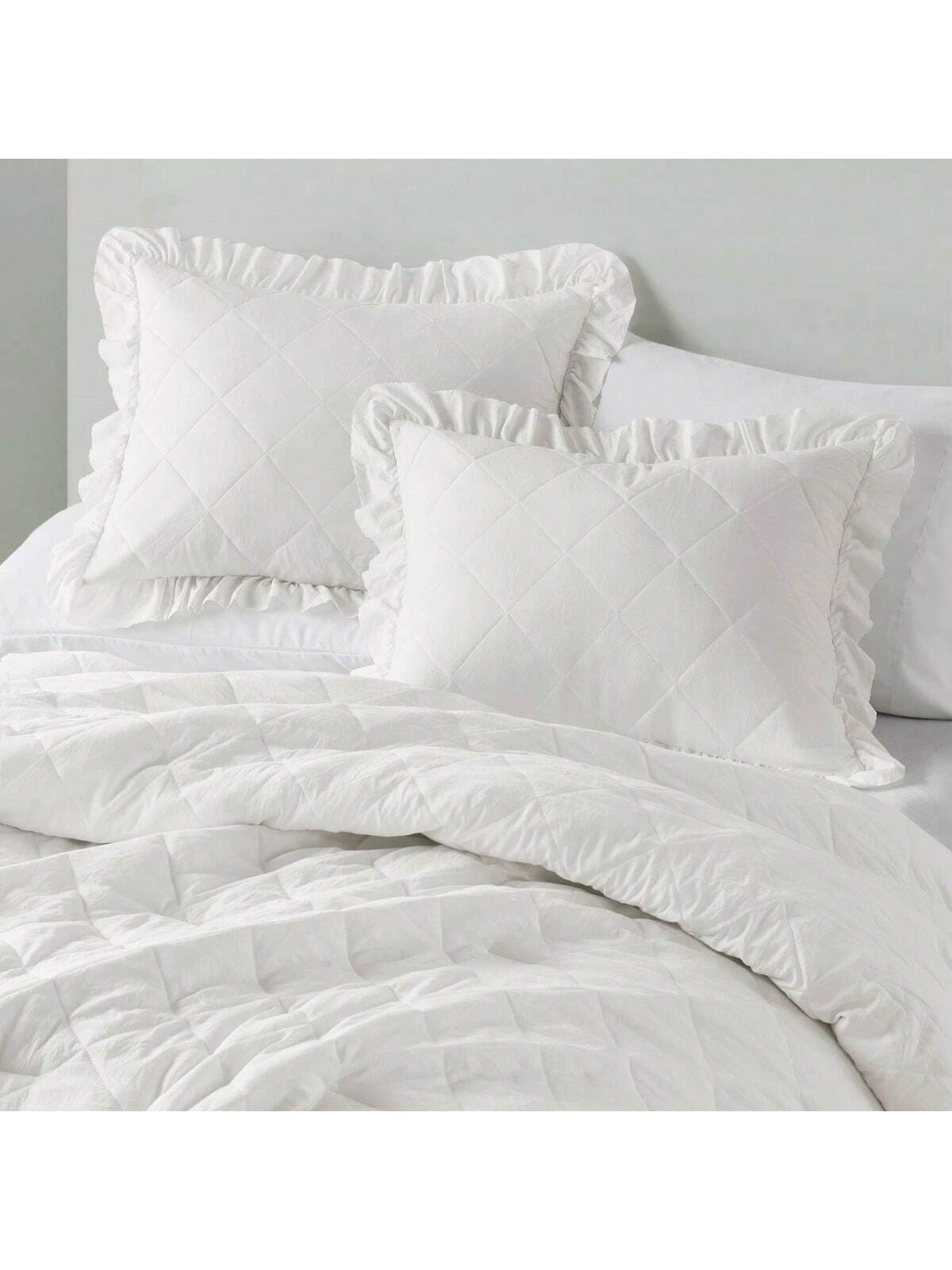 Elegant Phoebe 2/3 Pieces Mini Diamond Patterning Bedding Comforter Set,All Season Family Home Textile Fits Modern Bedroom Décor,2 Pieces For Twin-Twin XL Size And 3 Pieces For Full-Queen-King-Cal Kin