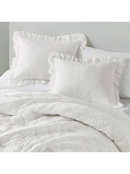 Elegant Phoebe 2/3 Pieces Mini Diamond Patterning Bedding Comforter Set,All Season Family Home Textile Fits Modern Bedroom Décor,2 Pieces For Twin-Twin XL Size And 3 Pieces For Full-Queen-King-Cal Kin