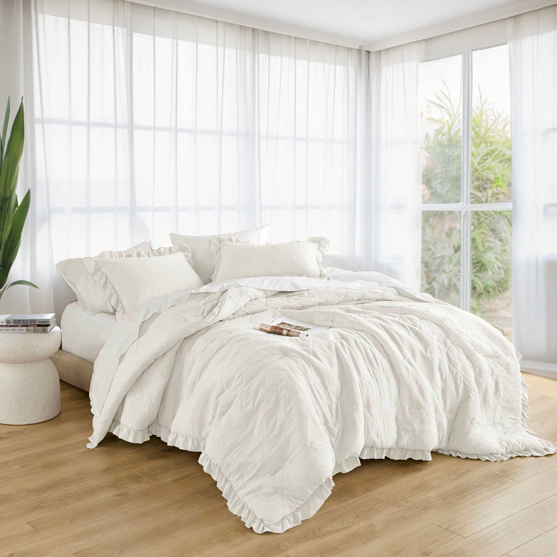 Elegant Phoebe 2/3 Pieces Mini Diamond Patterning Bedding Comforter Set,All Season Family Home Textile Fits Modern Bedroom Décor,2 Pieces For Twin-Twin XL Size And 3 Pieces For Full-Queen-King-Cal Kin