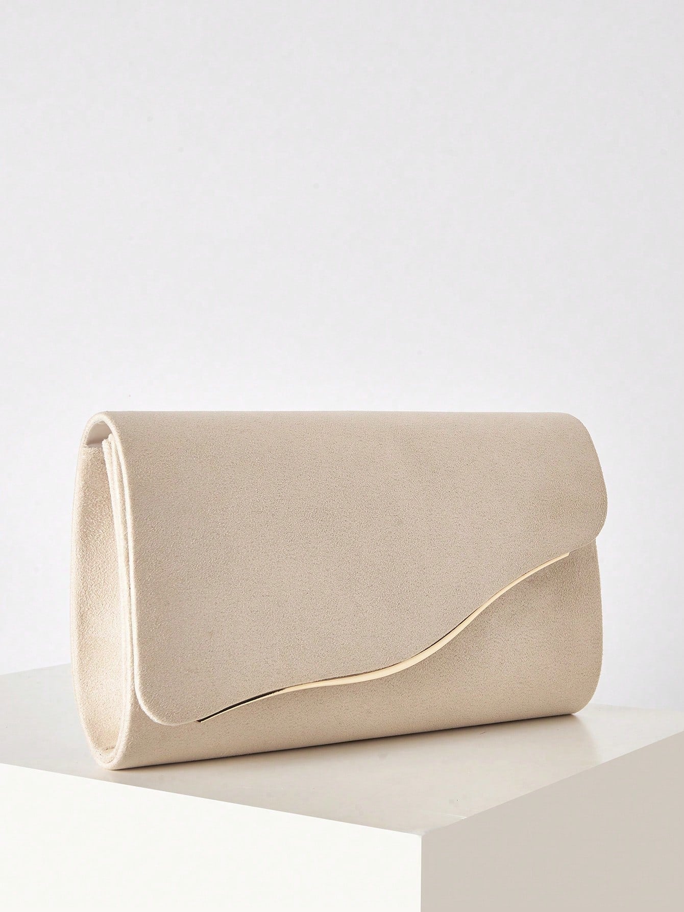 Elegant Velvet Material Large Women's Clutch Bag,  With Detachable Chain Strap, Suitable For Weddings, Parties, Galas,Bride