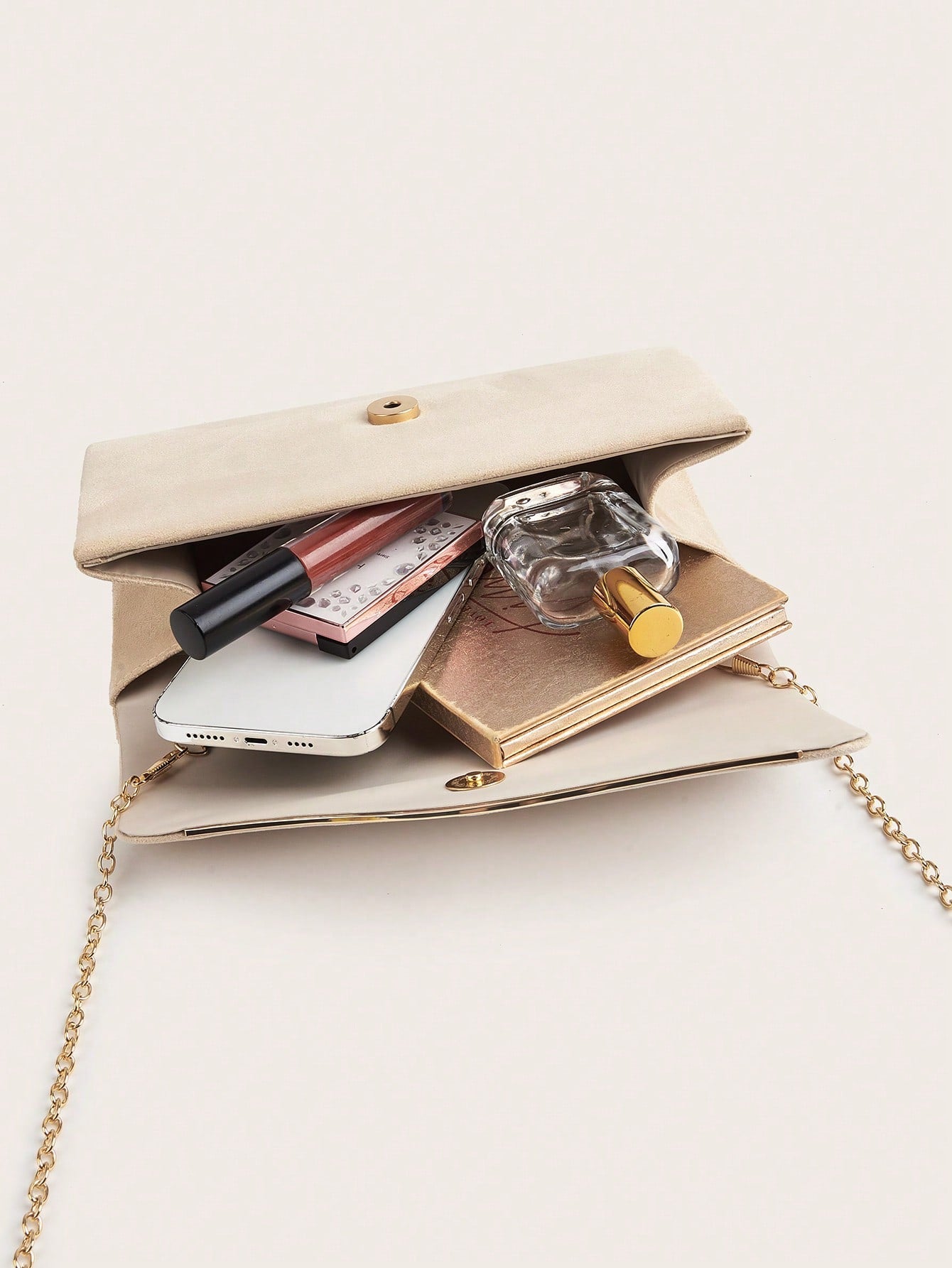 Elegant Velvet Material Large Women's Clutch Bag,  With Detachable Chain Strap, Suitable For Weddings, Parties, Galas,Bride