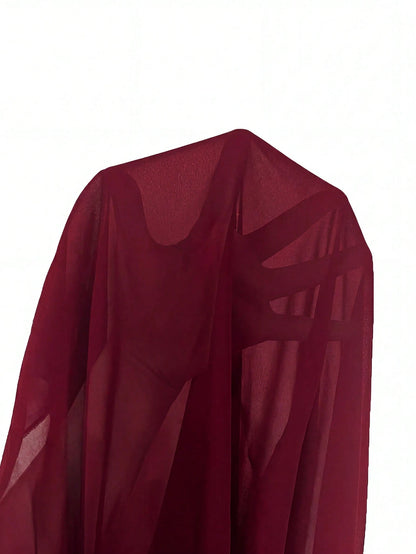 Elenzya Plus Size Women's Solid Color Asymmetric Hem Loose Fit One Shoulder Blouse