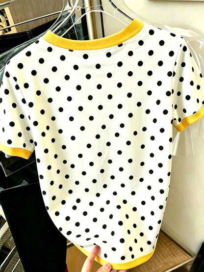 EMERY ROSE Women's Pumpkin Print Crew Neck Short Sleeve T-Shirt, Halloween T-Shirt, Summer