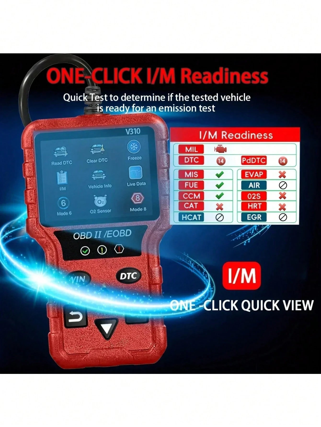Enhanced OBD2 Scanner Vehicle Code Reader Check Engine Light Fault Reader Diagnostic Scan Tool Automotive OBD II Scanner