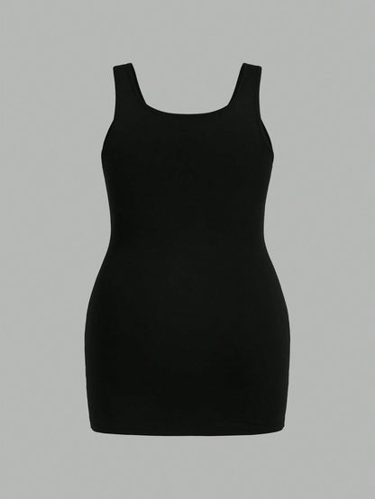 Essnce 3 Pcs/Set Plus Size Women's Summer Fashion Casual Sports Commuting Versatile Tank Top