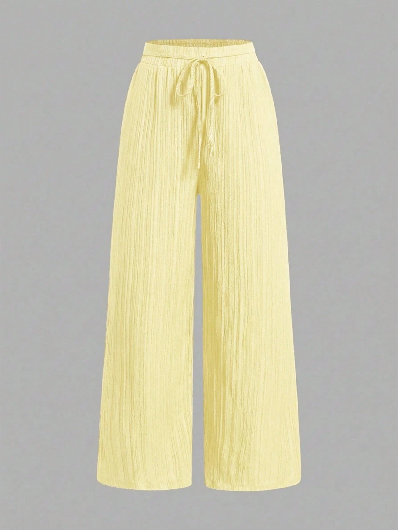 Essnce 3pcs Set Black,Yellow & Blue And White Stripe Nautical Style Straight Leg Pants,Summer Boho Vacation Casual Waist Tie Pocket Suit For Women
