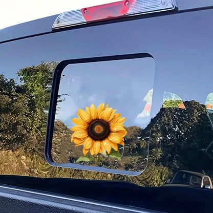 Exquisite Waterproof Car Stickers Featuring Sunflower And Water Droplet Patterns, Suitable For Cars And Laptops. Smooth And Scratch-Resistant Coating, Adding Irresistible Charm To Your Beloved Car! Pe