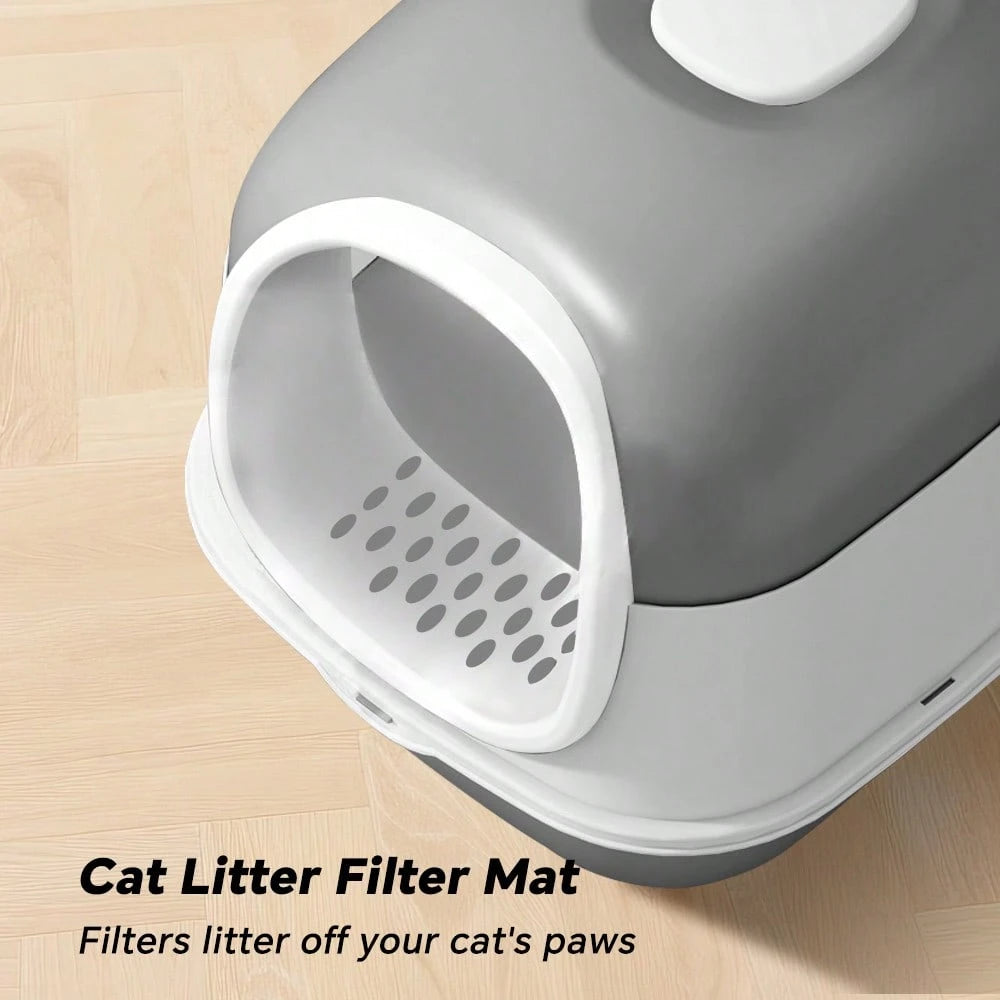 Extra Large Enclosed Cat Litter Box, Anti-Splash, Removable Flip-Up Toilet With Litter Scoop Pet Litter Box Fully Enclosed Spillproof Deodorant Cat Toilet Two-Way Shovel Large Capacity Cat Toilet Litt