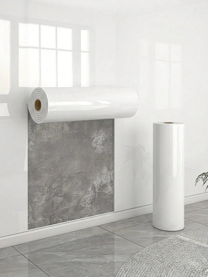 Extra Thick Glossy White Flooring And Wall Sticker- Removable And Peelable Vinyl Flooring, Wear-Resistant, Waterproof, Stain-Resistant, Easy To Clean And Maintain, Suitable For Bathroom, Kitchen, Liv
