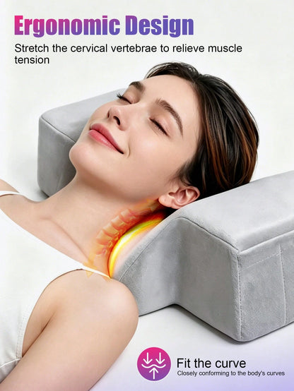 Eyelash Extension Pillow With Neck Support, Non-Deforming High-Resilience Beauty Salon Eyelash Pillow, Comfortable Velvet Memory Foam Eyelash Extension Pillow, Ergonomic Neck Cushion For Eyelash Exten