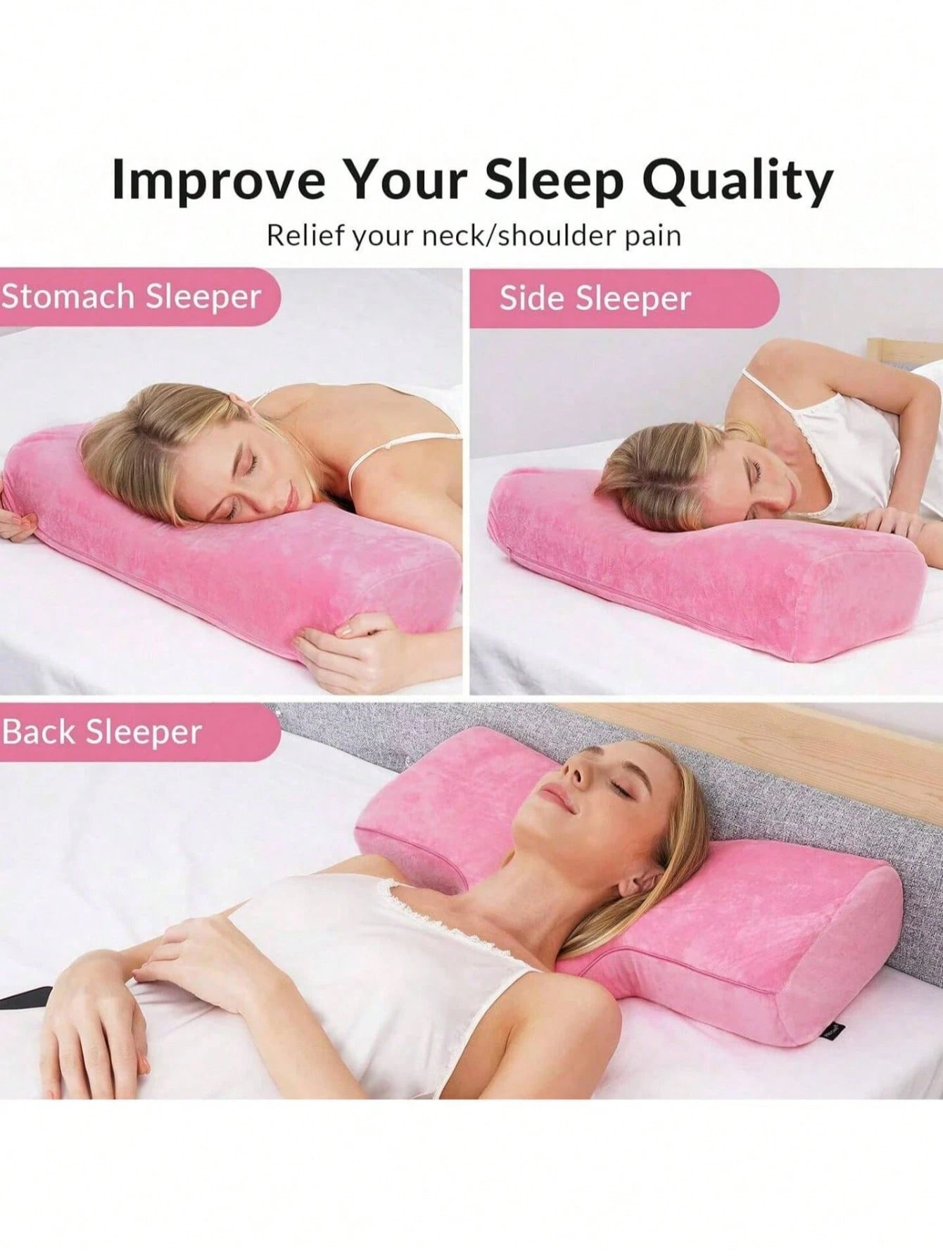 Eyelash Extension Pillow With Neck Support, Non-Deforming High-Resilience Beauty Salon Eyelash Pillow, Comfortable Velvet Memory Foam Eyelash Extension Pillow, Ergonomic Neck Cushion For Eyelash Exten