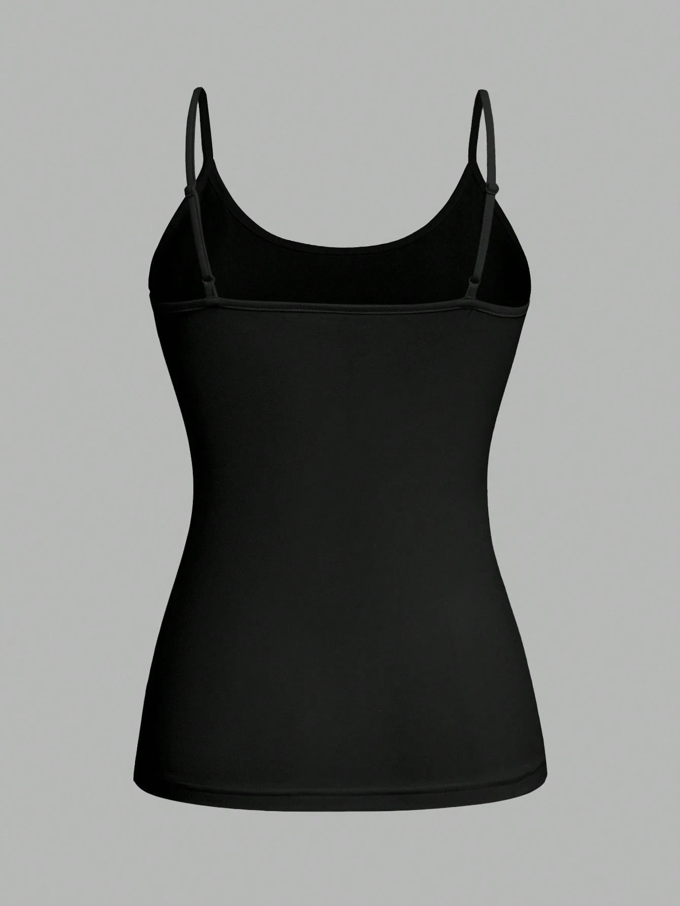 EZwear 4pcs/Set Plus Size Women Solid Color Casual Tight-Fitting Camisole Top, Versatile For Spring/Summer