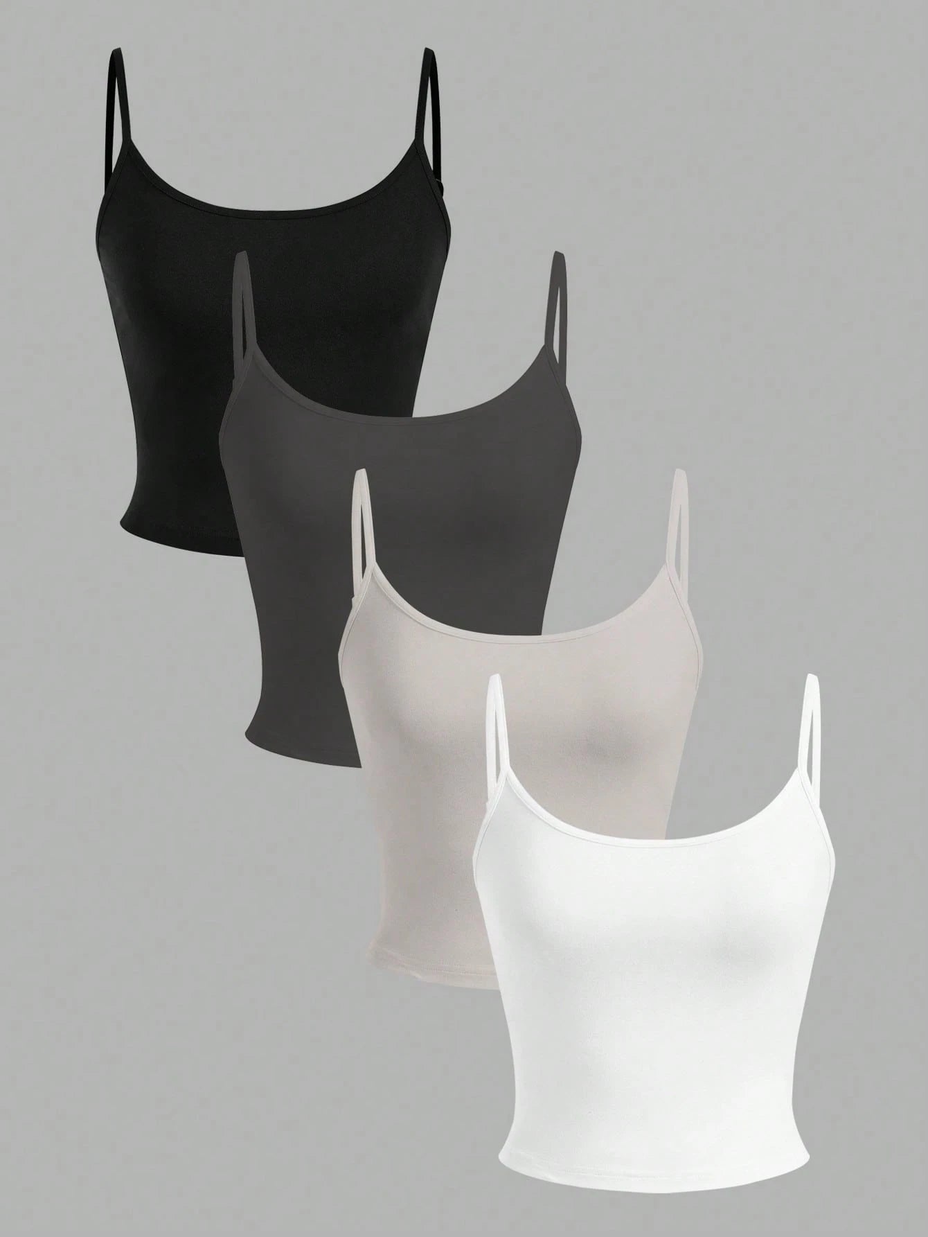 EZwear 4pcs Women's Cropped Casual Camisole Set Spring
