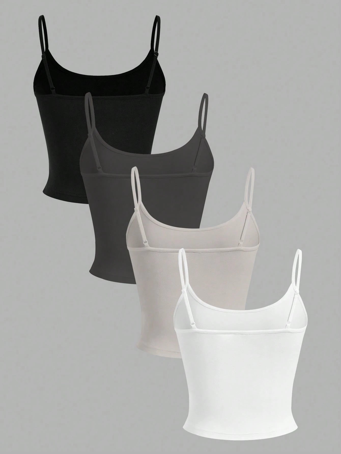 EZwear 4pcs Women's Cropped Casual Camisole Set Spring