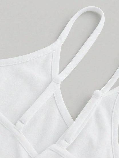 EZwear 4pcs Women's Cropped Casual Camisole Set Spring