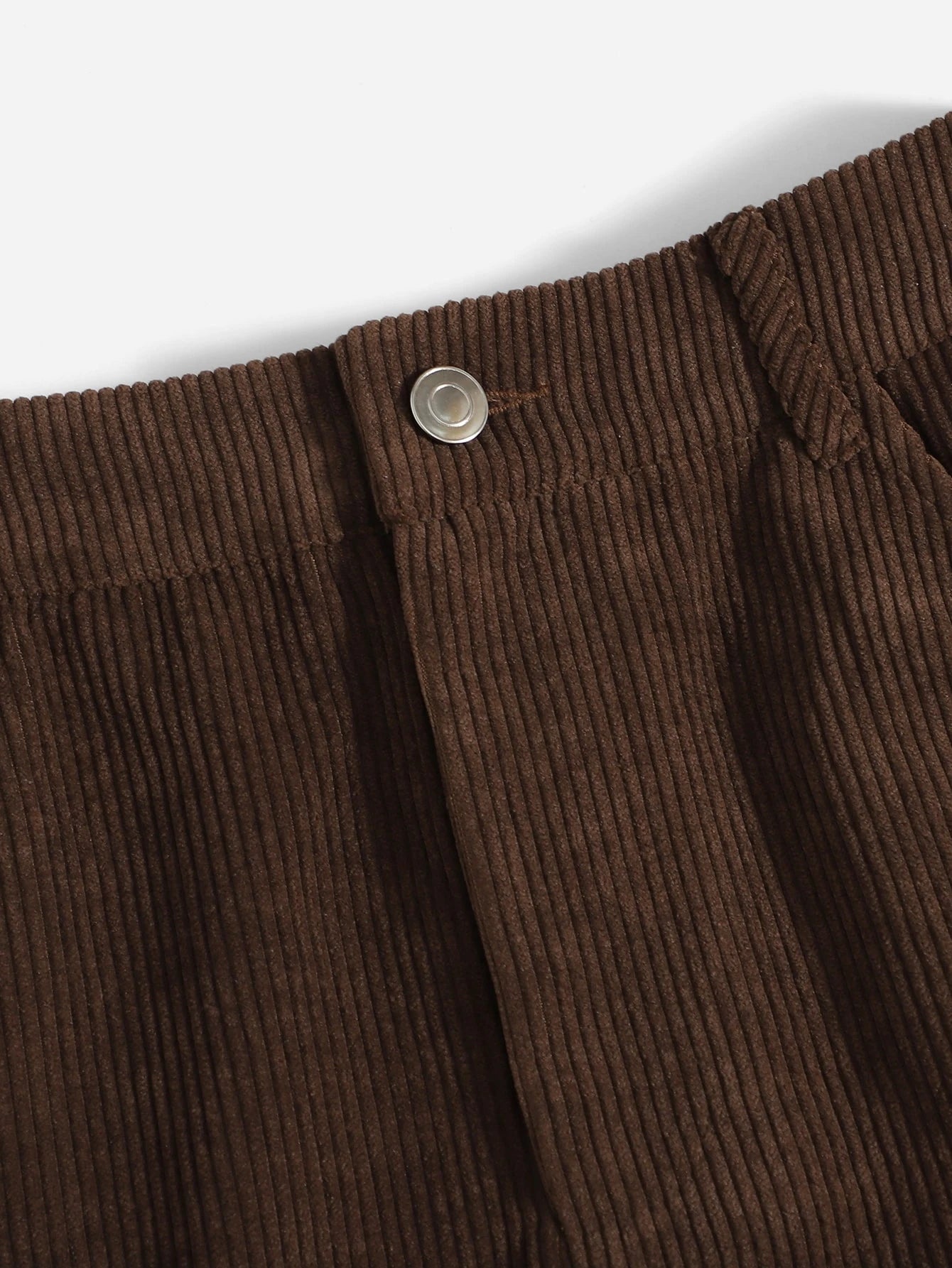EZwear Corduroy Dual Pockets Straight Mini Skirt
