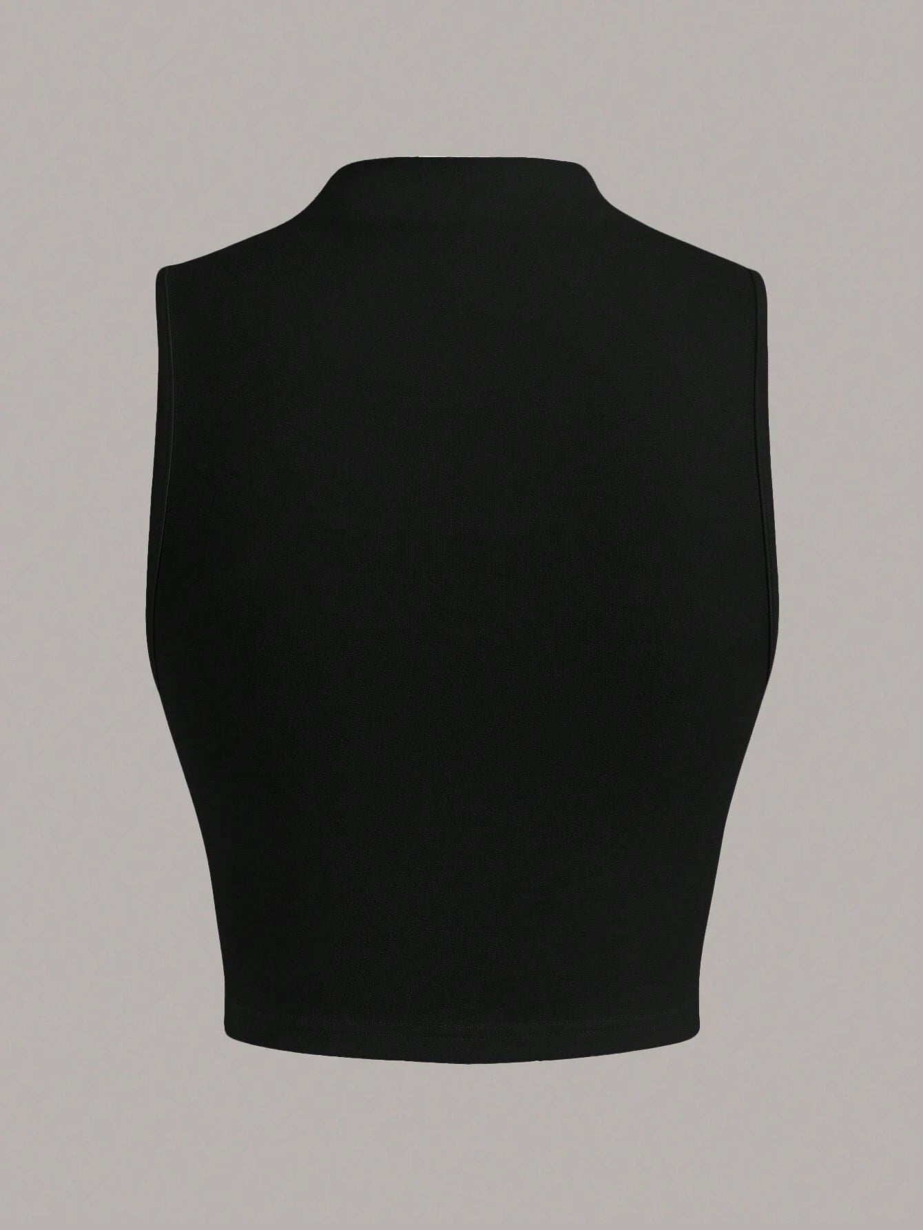 EZwear Summer Going Out Mock Neck Ruched Side White Summer Tank Top