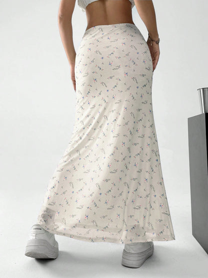 EZwear Women's Ditsy Floral Casual Holiday Style Skirt