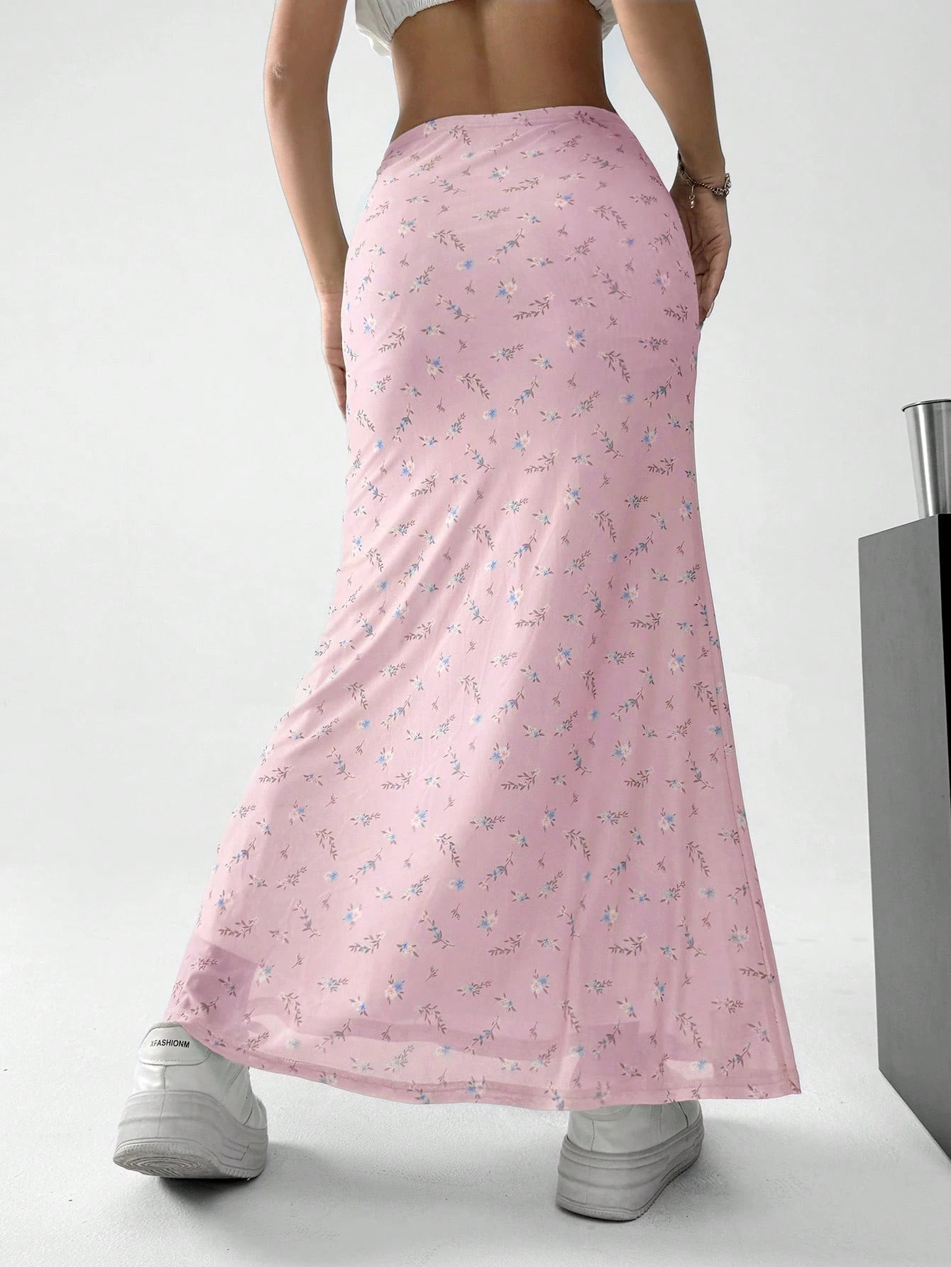 EZwear Women's Ditsy Floral Casual Holiday Style Skirt