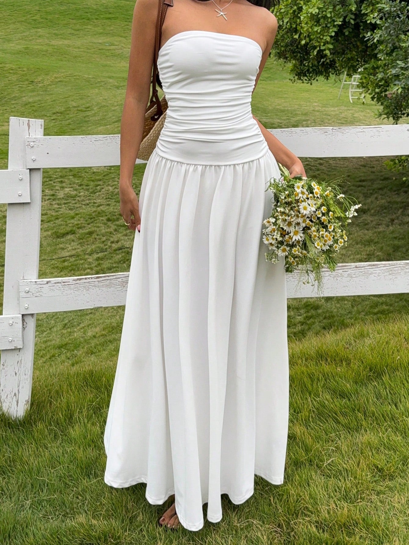 EZwear Women's Long Soli D Color Dress, M I Nim Alist R O Mant Ic Ele G Ant F Ash I Onab Le, Sui Table F Or Summe R, Tea P Arty V Ac Atio N Wedd Ing W H It E