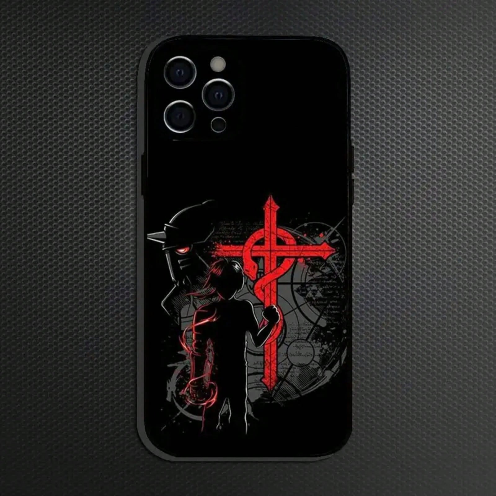 F-Fullmetal A-Alchemist Brotherhood Phone Case For IPhone 16,15,14,13,12,11 Plus,Pro Max, Others Soft Black Cover