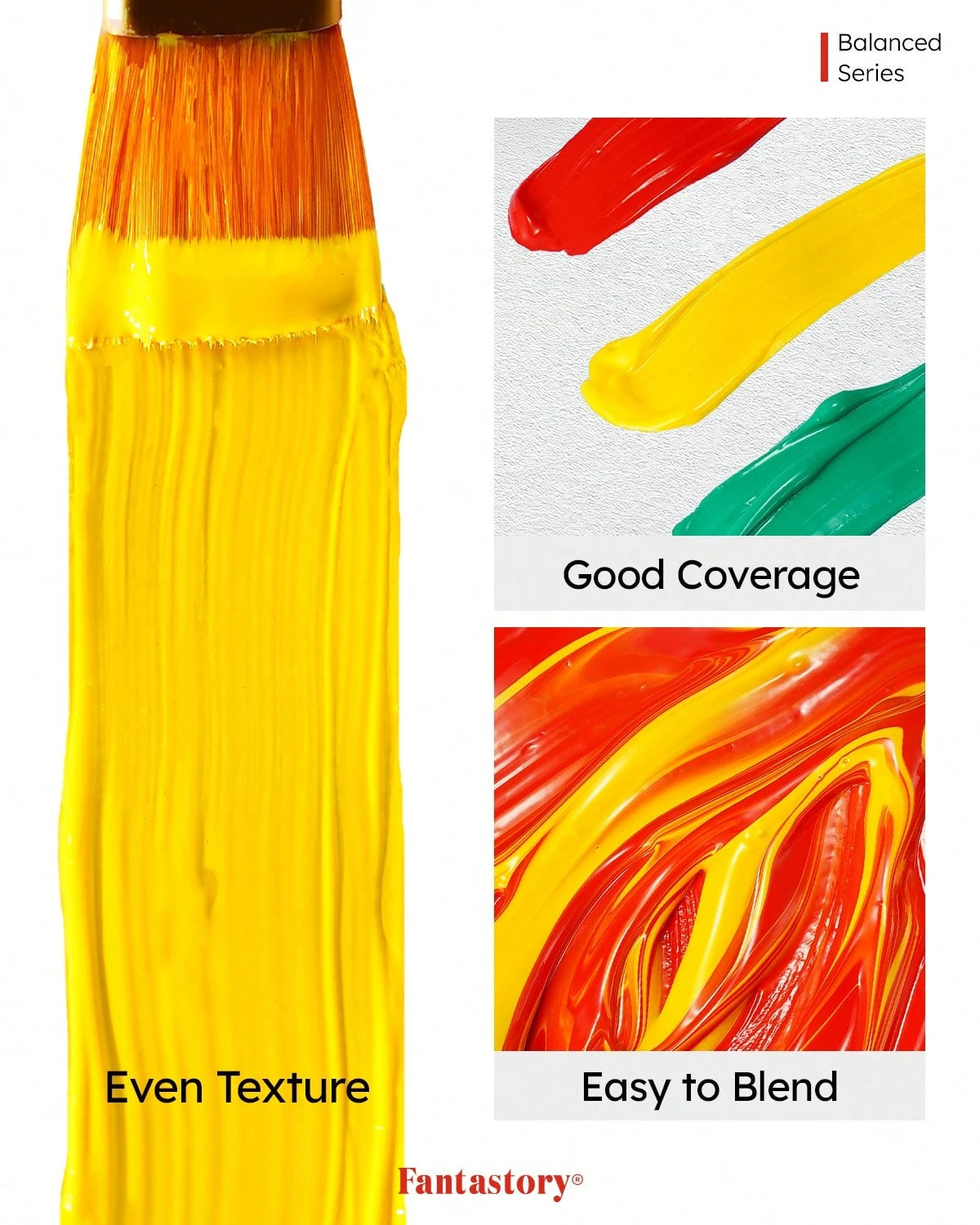 Fantastory Acrylic Paint Set (24 X 2 Oz ) With 12 Brushes – Fade-Resistant, Waterproof Christmas Acrylic Paints For Glass, Canvas, Wood, Ceramics, Models – Ideal For Beginners, Art Students, Hobby Art