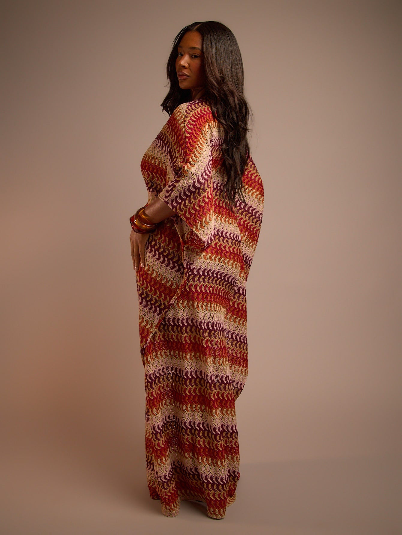 FASHION SZN Plus Size Womens Crochet Fine Knit Maxi Beach Cover Up Beachwear Plus Size Cover Ups Kaftan Boho Ibiza Festival Outfit Country Music Festival Swim Swimwear Beach Club Sexy Elegant Party Lo