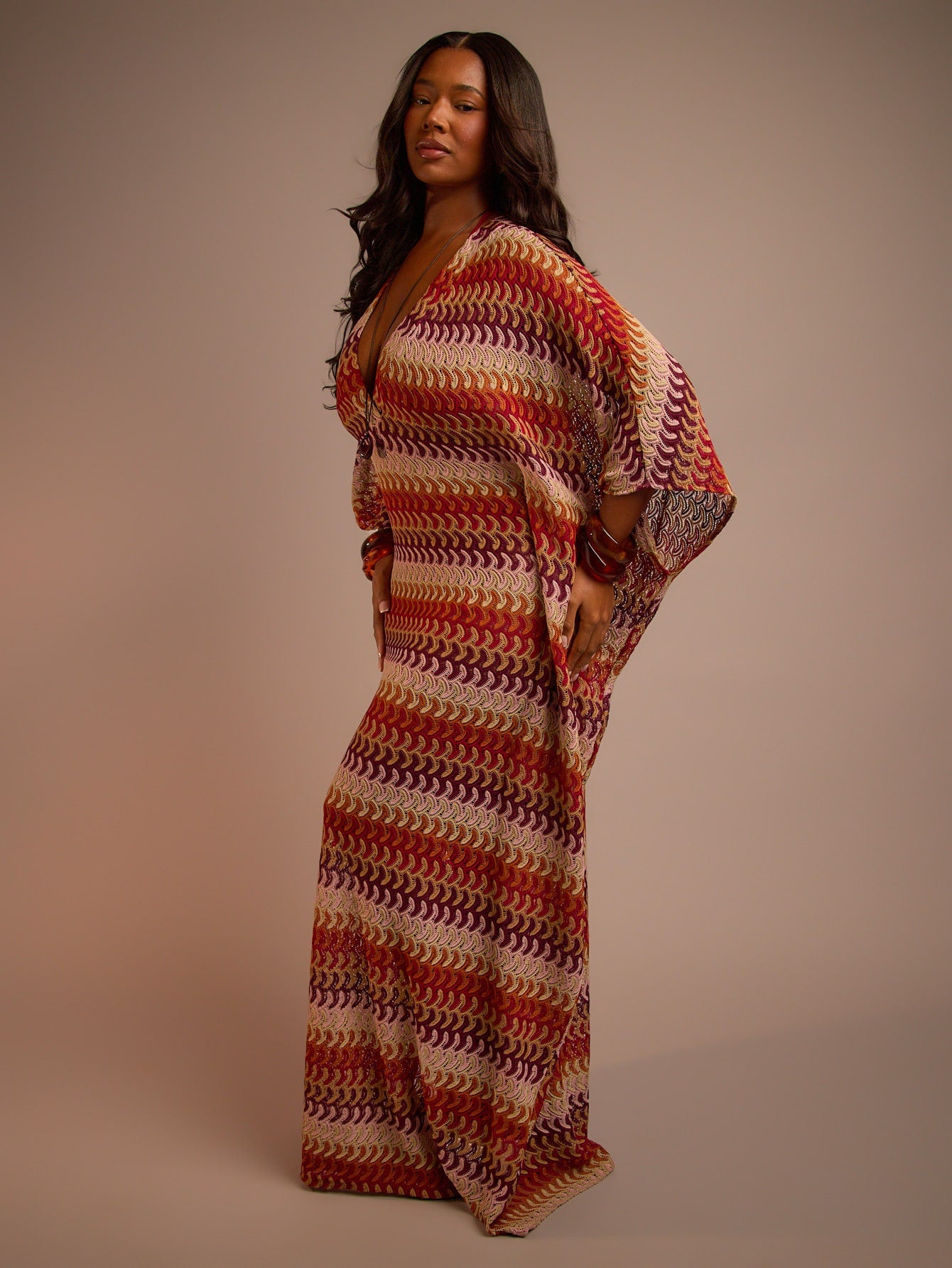 FASHION SZN Plus Size Womens Crochet Fine Knit Maxi Beach Cover Up Beachwear Plus Size Cover Ups Kaftan Boho Ibiza Festival Outfit Country Music Festival Swim Swimwear Beach Club Sexy Elegant Party Lo