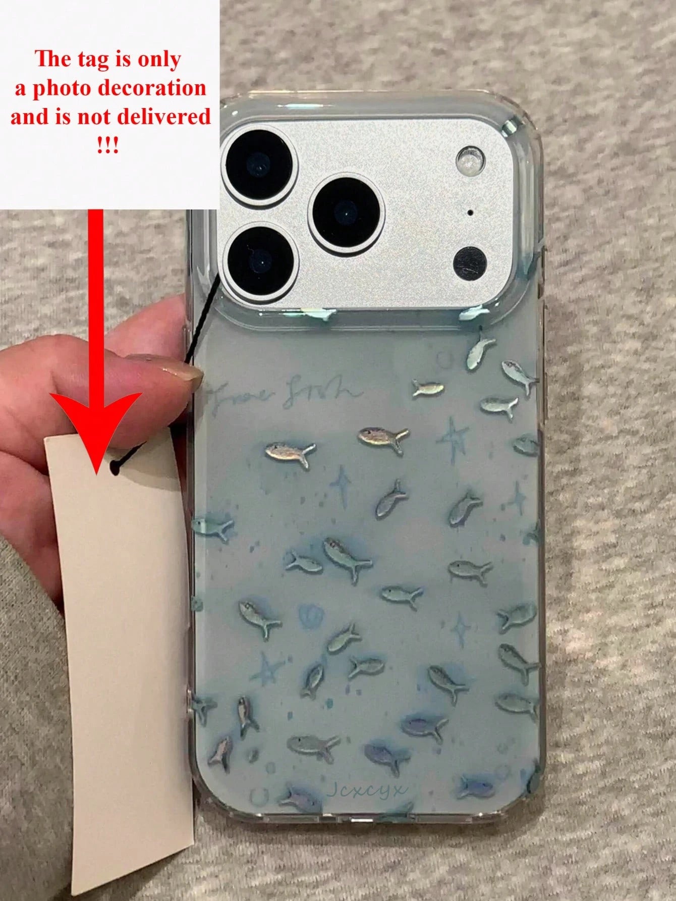 Fashionable Swirl Blue Fish Phone Case Compatible With IPhone 17 Pro Max, 17 Pro, 17, 16, 15, 14, 13, 12 Pro Max, 11, Laser Anti-Drop Protective Cover