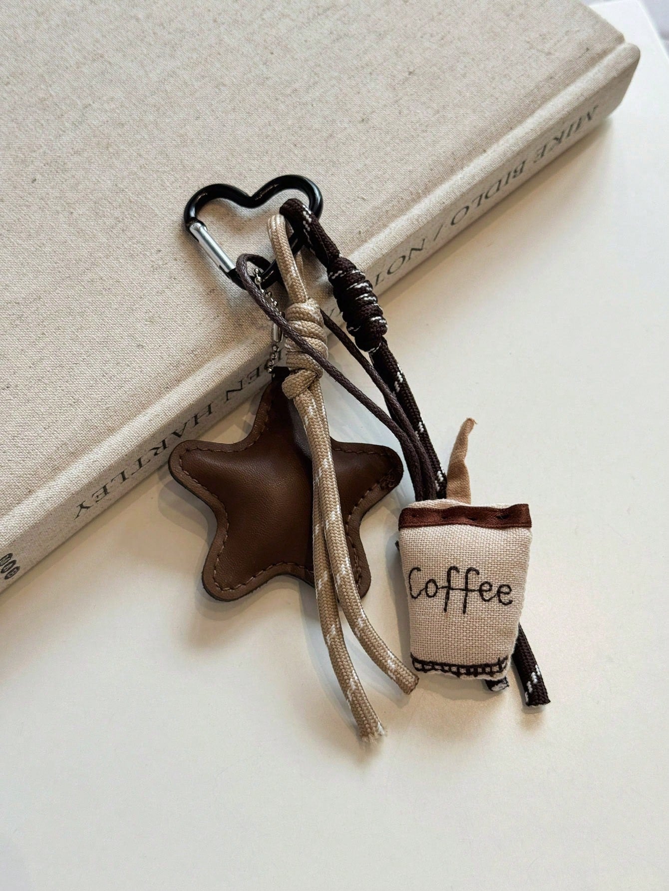 Fashionable & Unique Coffee Star Knot Bag Charm/Pendant Keychain Travel Portable Lightweight Durable Stylish For Home For Outdoor Daily Use Summer