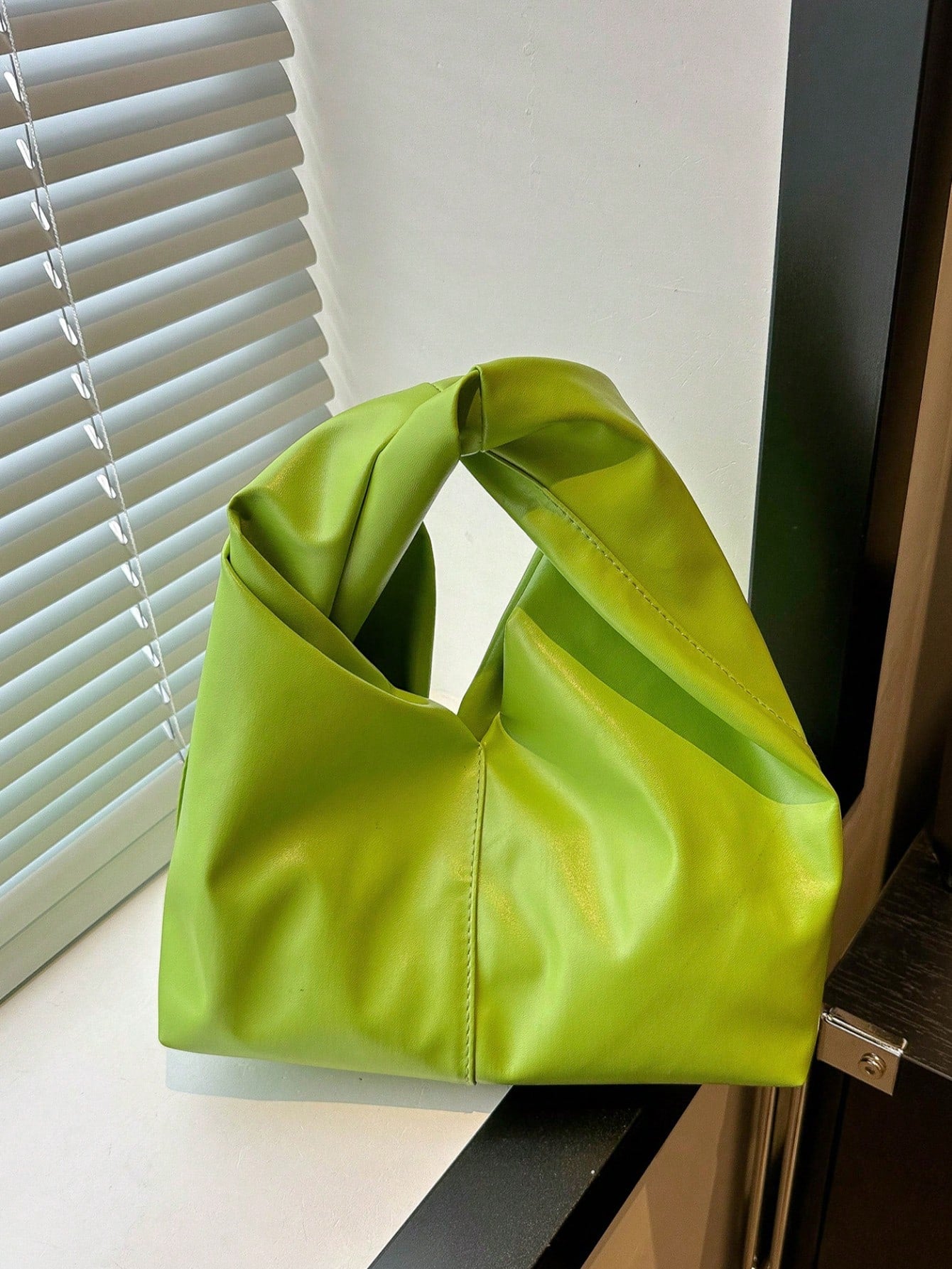 Fashionable Versatile Solid Color New PU Shoulder Bag, Casual Minimalist Textured Baguette Small Handbag For Women