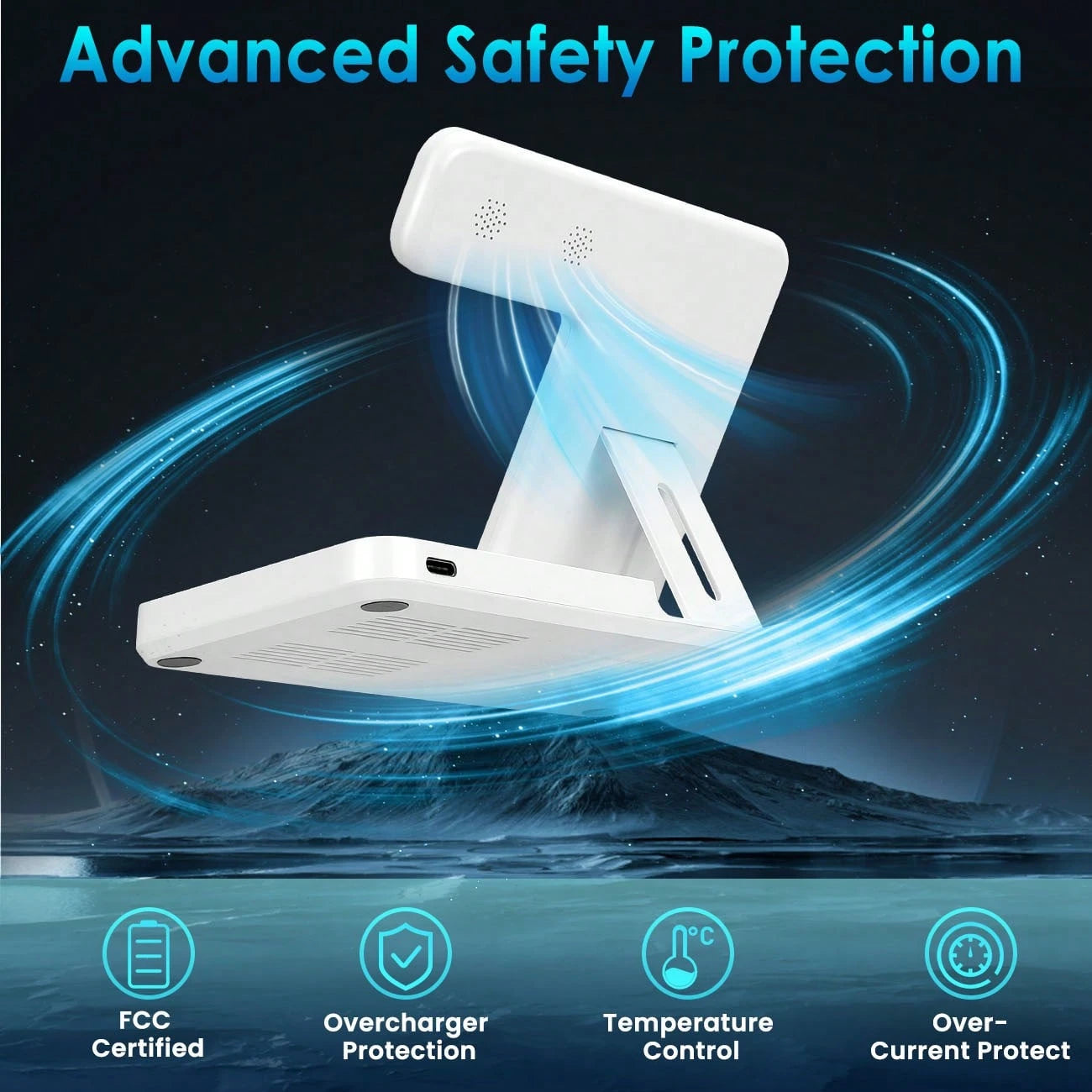 Fast Charging 3-In-1 Wireless Charging Stand, 15W Wireless Charger 3-In-1 Wireless Charging Stand, Fast Charging Dock Compatible With IPhone 17/16/15/14/13/12/11/Pro/Max/XS/XR/X/8/Plus, 11/10/9/8/7/6