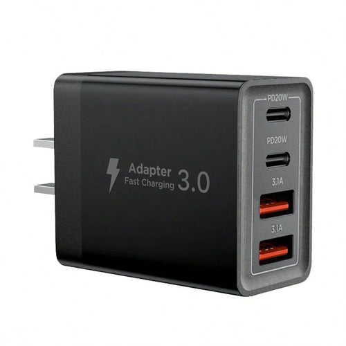 Fast Charging Multi-Port Power Strip Style Wall Charger 2A2C USB C Plug Fast Charge 40W 4-Port Multi USB Charger Plug US Dual Port PD Power Adapter +QC Wall Plug Multiport Mains Type C Charging Plug V