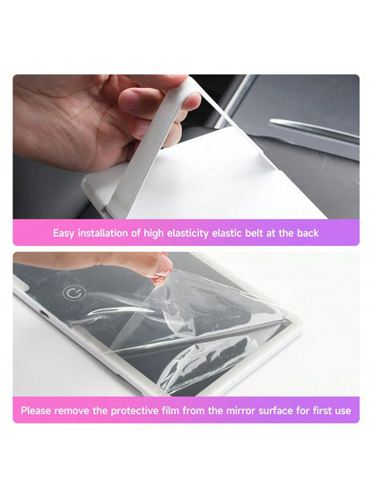 Fccemc Ultra Thin LED Car Makeup HD Mirror Sunshade Makeup Hanging Mirror USB Charge Sun Visor Dimmable Touchscreen Auto Interior Vanity Mirror For Women