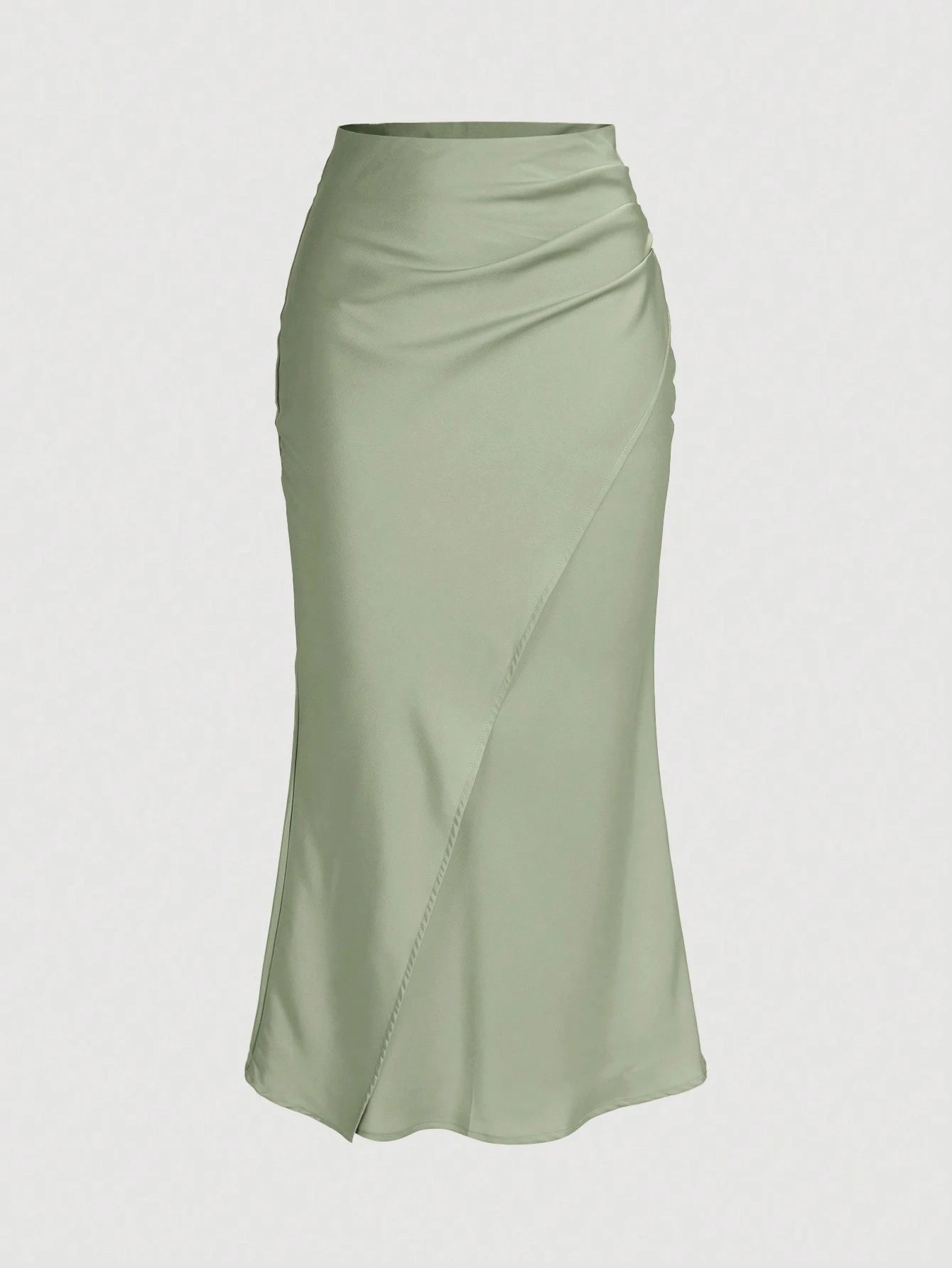 Firerie Elegant Solid Color Satin Wrap Mermaid Skirt,,Formal Dresses For Wedding Guest,Soft Romance