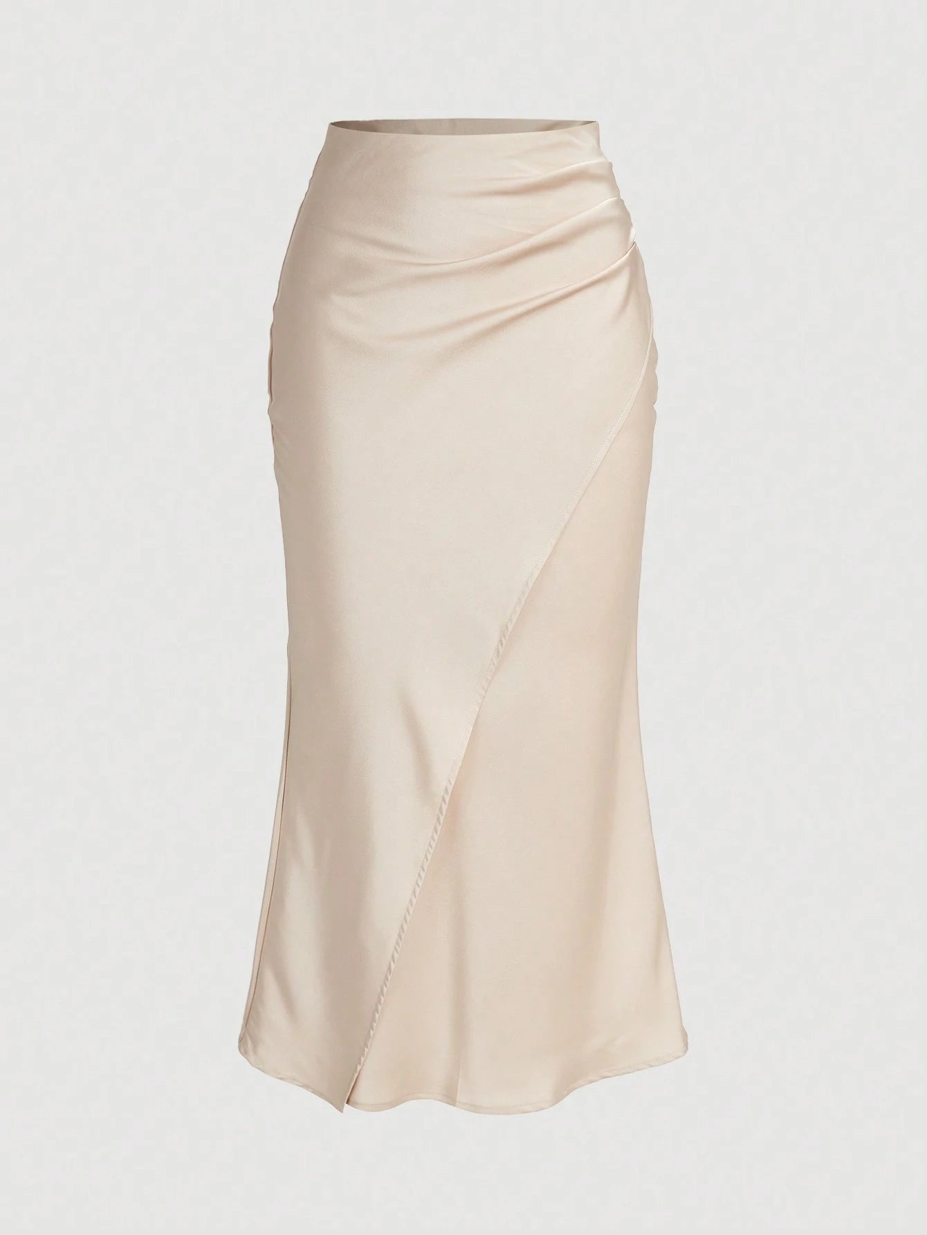 Firerie Elegant Solid Color Satin Wrap Mermaid Skirt,,Formal Dresses For Wedding Guest,Soft Romance