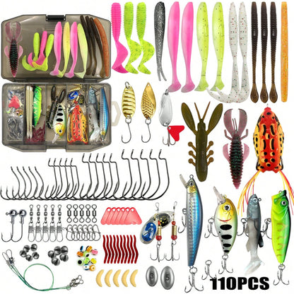 Fishing Lures Kit 30/83/133/110/139/302pcs/Set For Topwater Bait Rigs Tackle Kit For Bass Trout Salmon Fishing Accessories Far Throw Lure Set