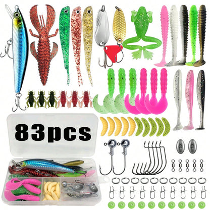 Fishing Lures Kit 30/83/133/110/139/302pcs/Set For Topwater Bait Rigs Tackle Kit For Bass Trout Salmon Fishing Accessories Far Throw Lure Set