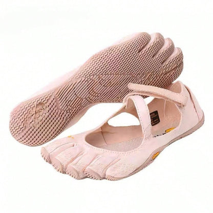 FiveFingers Pink Mesh Ballet Flats: Breathable Barefoot Comfort With Stylish Split-Toe Design, Ballet Core