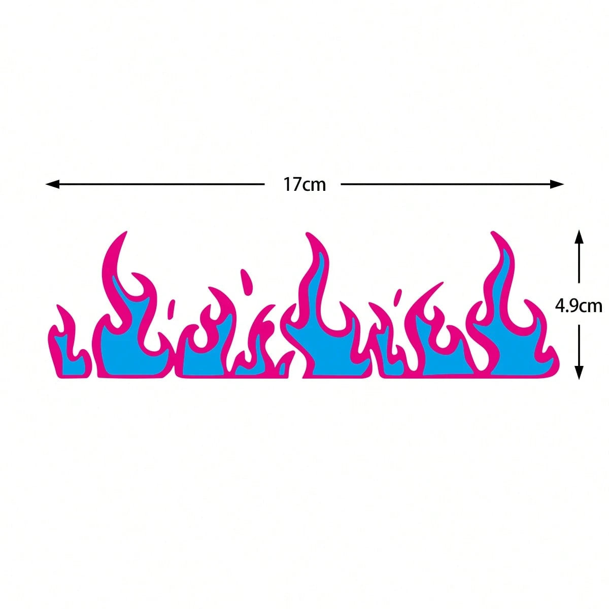 Flame Motorcycle Stickers, Waterproof Vinyl Decals Suitable For Bicycles, Cars, Helmets, Fuel Tanks