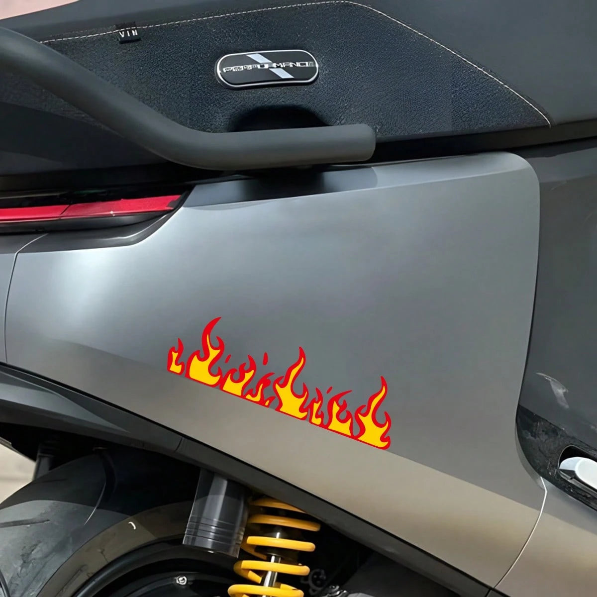 Flame Motorcycle Stickers, Waterproof Vinyl Decals Suitable For Bicycles, Cars, Helmets, Fuel Tanks