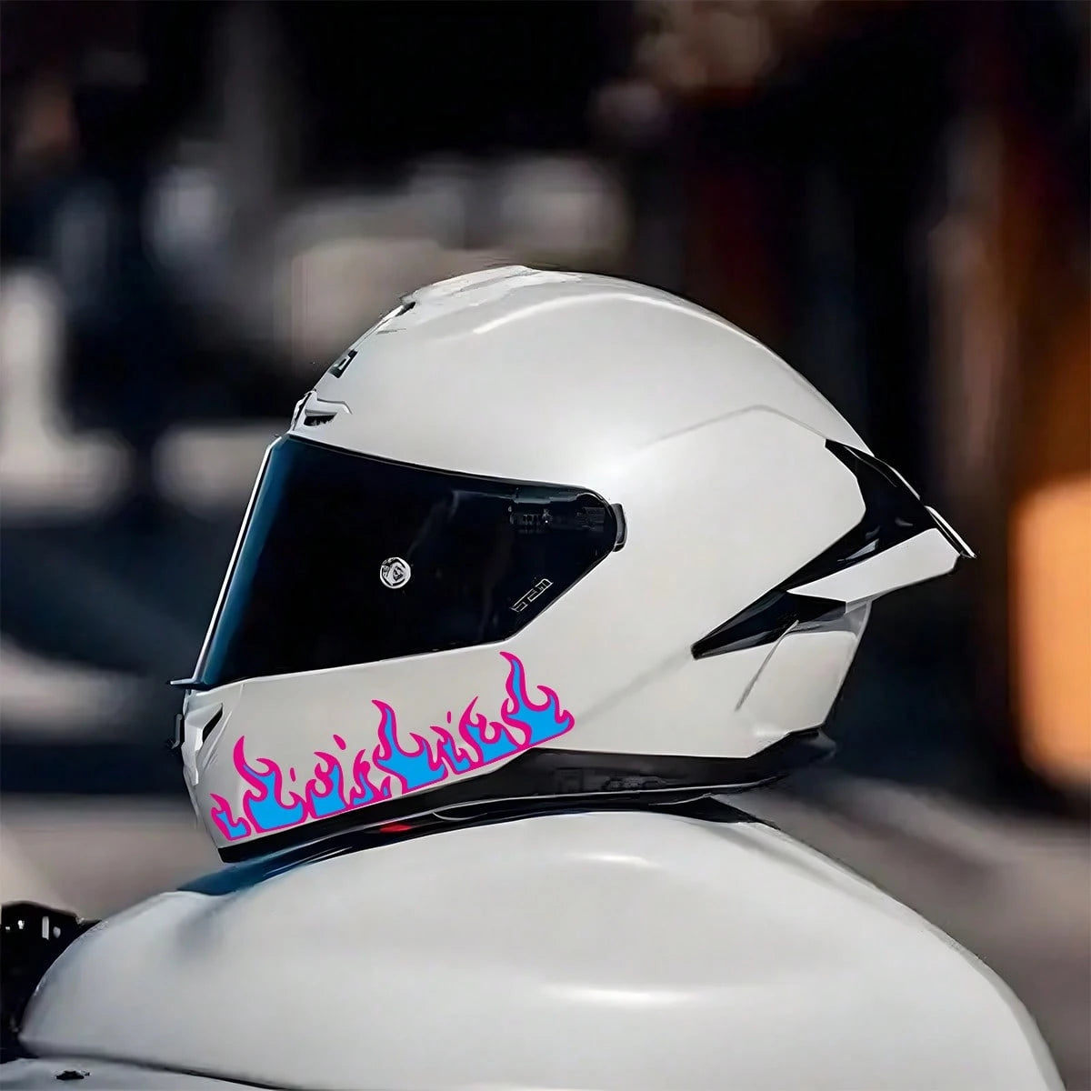 Flame Motorcycle Stickers, Waterproof Vinyl Decals Suitable For Bicycles, Cars, Helmets, Fuel Tanks