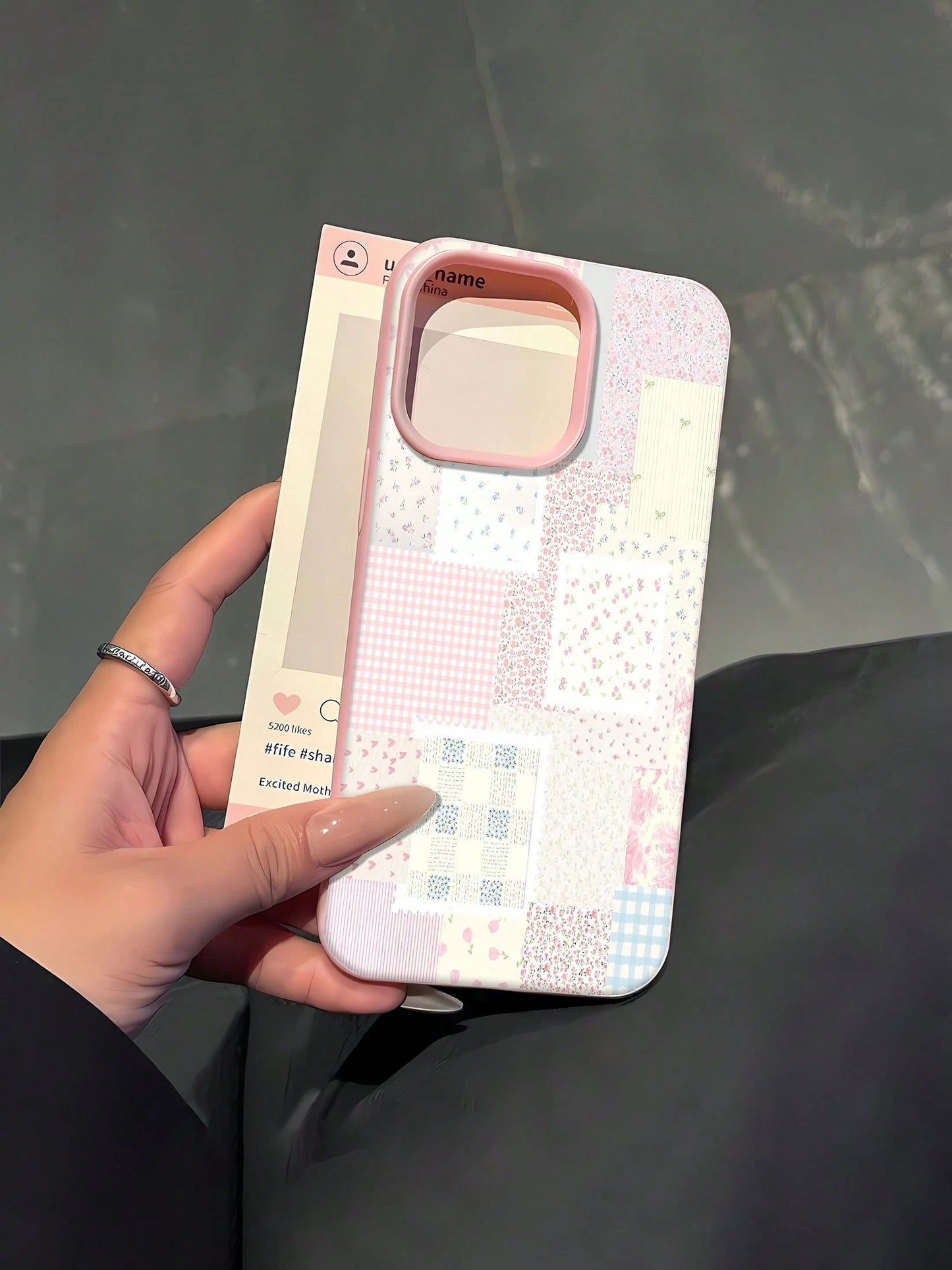 Floral Patchwork Mobile Phone Case, Designed With Delicate Flowers And Pastel Colors, Suitable For IPhone 16, 15, 14, 13, 12 And 11 Pro Models, Made Of TPU Material, And Provides Shockproof Protection