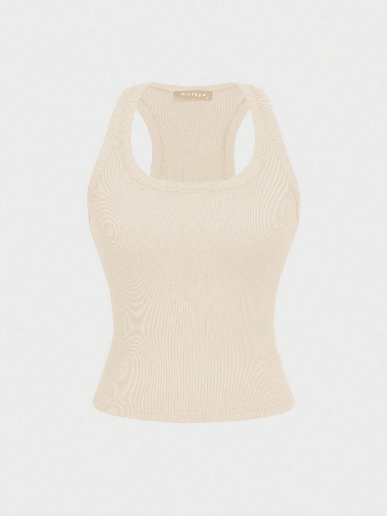 Floreya Square Neck Camisole Top For Women, Casual Slim Fit Sleeveless Crop Top, Versatile For Summer, Autumn & Spring