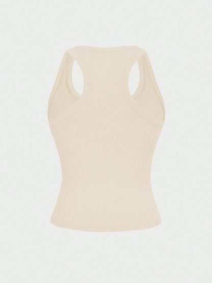 Floreya Square Neck Camisole Top For Women, Casual Slim Fit Sleeveless Crop Top, Versatile For Summer, Autumn & Spring