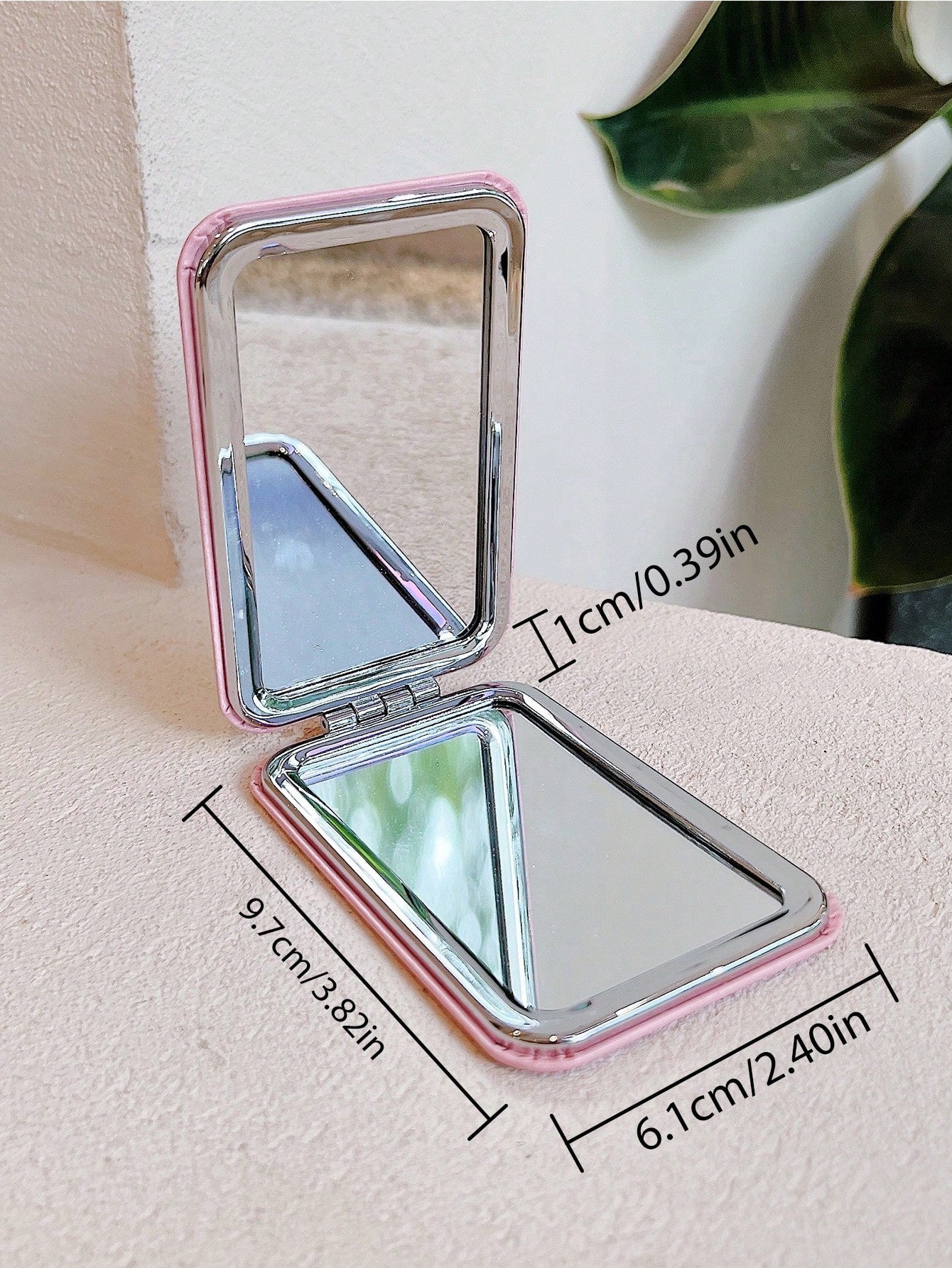Foldable Heart Print Mirror