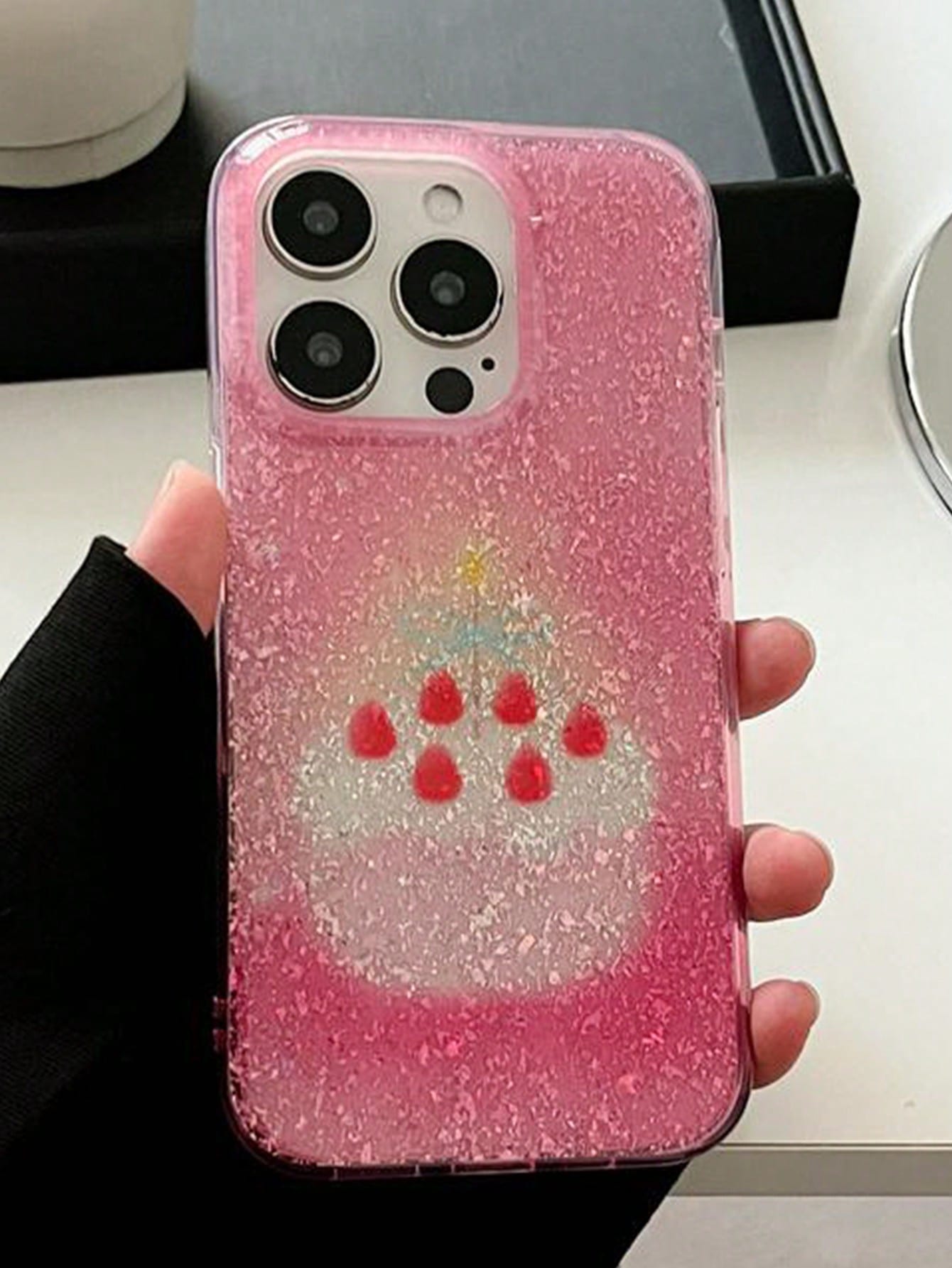 Following A Glittery Birthday Cake Design, Light Luxury Fashion Personalized Drop Protection Shell, Is Compatible With Iphone17/ Iphone17promax IPhone16 Pro Max/IPhone15 Pro/Iphone14 Iphone13/12/11