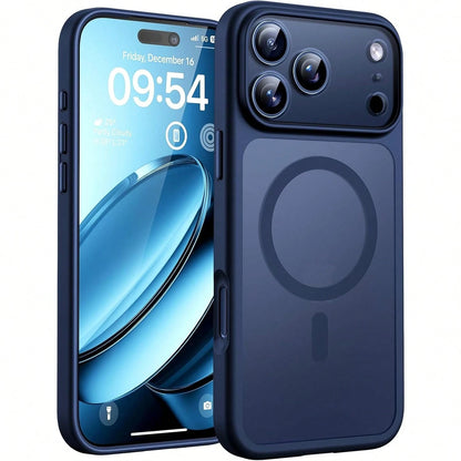 For Iphone17 Pro Max Case, Magnetic Semi-Transparent Matte Phone Case Compatible With Iphone17 Pro, Iphone17 Air, Iphone16E, Iphone15 Pro, Iphone14 Plus, Iphone13 Pro, Iphone12 Pro Wireless Cha
