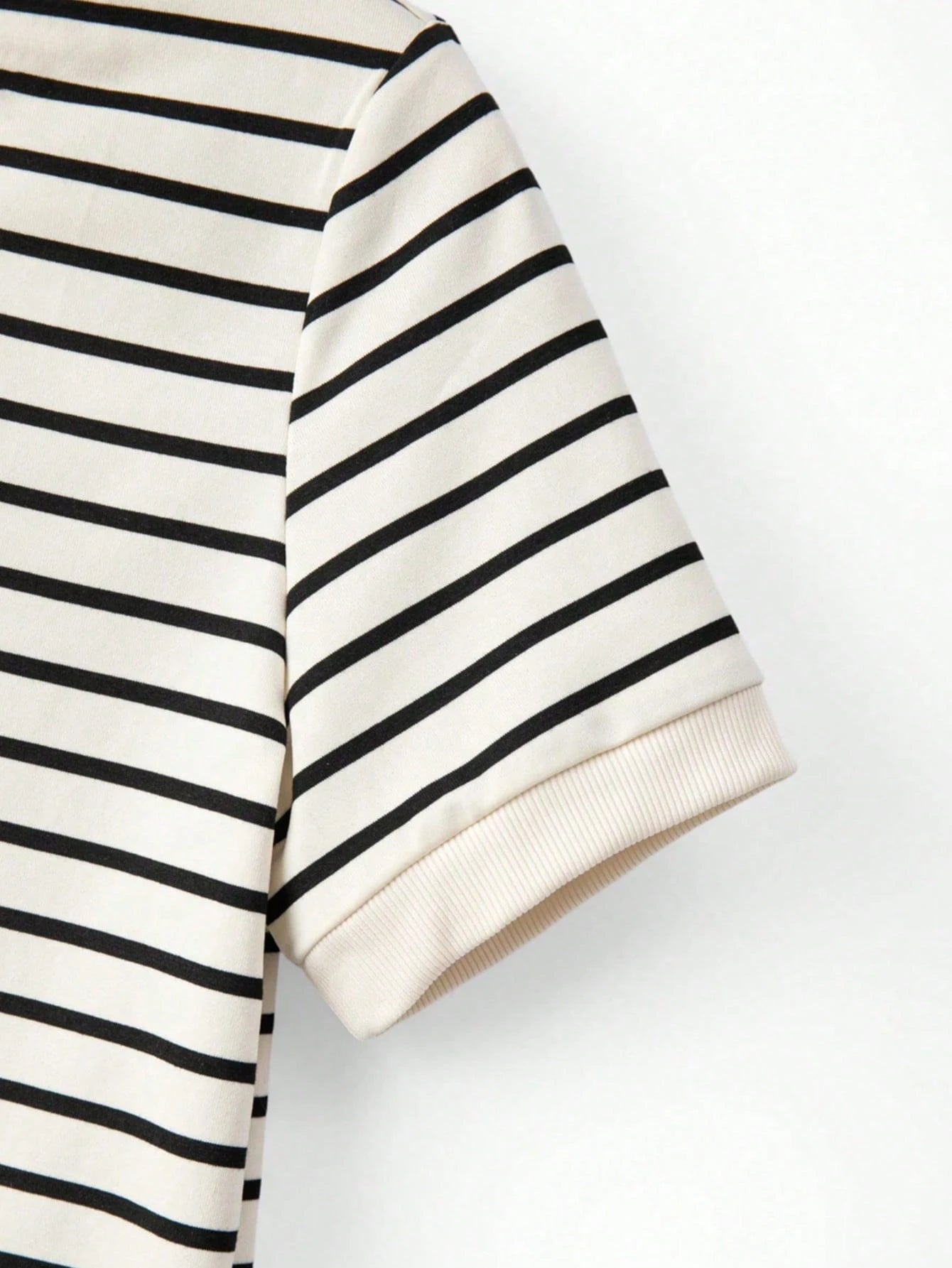 Franclia Women's Vintage Black And White Striped Short Sleeve Dress,Summer Casual Retro Elegant Party Dress,School Back-To-School Commuting Leisure Wear