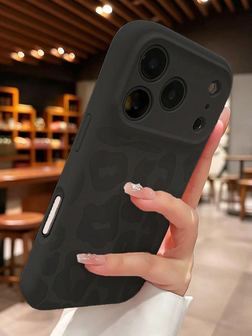Full Coverage Anti-Drop Soft Black Leopard Print Phone Case Compatible With IPhone 17 Pro Max/17 Pro/17/16 Pro Max/16/16 Pro/16 Plus/15/15 Pro Max/15 Pro/15 Plus/11/12/13/14 Pro Max/12 Pro/12 Pro Max